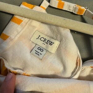 J Crew size 00 yellow and white stripe mini dress